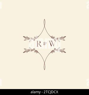 Lettere iniziali con il logo RW in un design professionale di alta qualità che si adatta bene a qualsiasi supporto di stampa Illustrazione Vettoriale