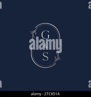 Lettere iniziali con logo GS in un design professionale di alta qualità che si adatta perfettamente a qualsiasi supporto di stampa Illustrazione Vettoriale
