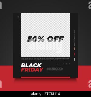 Banner, volantini o poster per la vendita del Black Friday a scopo pubblicitario o promozionale Illustrazione Vettoriale