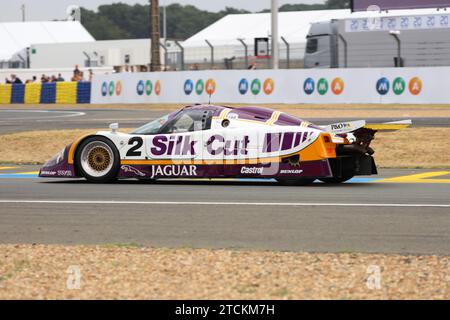 Sfilata le Mans Legends 2023 - Jaguar XJR-9 vincitrice del 1988 Foto Stock