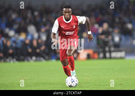 Napoli, Italia. 12 dicembre 2023. Bruma del SC Braga durante la partita di UEFA Champions League tra SSC Napoli e SC Braga allo Stadio Diego Armando Maradona Napoli Italia il 12 dicembre 2023. Credito: Franco Romano/Alamy Live News Foto Stock