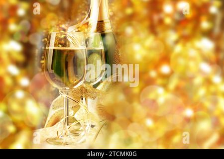Buon anno! Natale e Capodanno sfondo, stagione invernale. Foto Stock