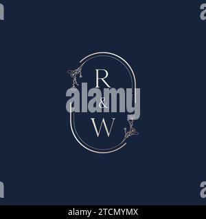Lettere iniziali con il logo RW in un design professionale di alta qualità che si adatta bene a qualsiasi supporto di stampa Illustrazione Vettoriale