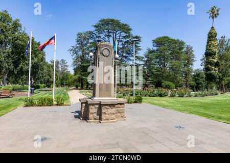 Wagga Wagga Australia, cenotafio dedicato a coloro che morirono nella prima guerra mondiale nei giardini commemorativi della Vittoria nel centro della città, nuovo Galles del Sud, Australia Foto Stock