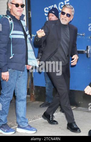 NEW YORK, NY -13 DICEMBRE: George Clooney è stato visto al Good Morning America di New York il 13 dicembre 2023. Copyright: XRWx Foto Stock