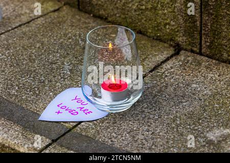 Vigil per aver ucciso un'adolescente transgender Brianna Ghey Foto Stock