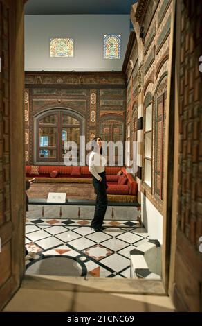 Damascus Room, Dining with the Sultan: The fine Art of Feasting; Exhibition; Los Angeles County Museum of Art; LACMA; Museum; Islamic; Art; Los Angeles; California; Stati Uniti Foto Stock