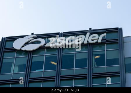 Zscaler firma sul suo quartier generale nella Silicon Valley, San Jose, California, USA Foto Stock