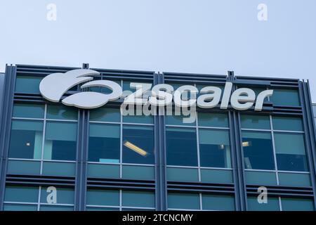 Zscaler firma sul suo quartier generale nella Silicon Valley, San Jose, California, USA Foto Stock