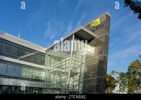 Sede NVIDIA a Santa Clara, California, USA Foto Stock