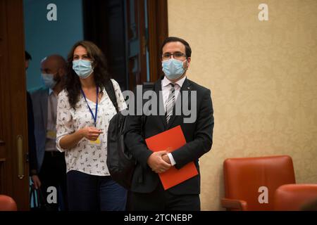 Madrid, 29/09/2021. Il Ministro dei consumatori, Alberto Garzón, partecipa alla Commissione del Congresso per la salute e i consumatori. Foto: Ángel de Antonio. ARCHDC. Crediti: Album / Archivo ABC / Ángel de Antonio Foto Stock