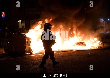 Barcellona, 01/10/2020. CDR (comitati per la difesa della Repubblica) evento in Plaza Sant Jaume per commemorare l'anniversario del referendum del 1° ottobre 2017. Foto: PEP Dalmau. ARCHDC. Crediti: Album / Archivo ABC / Pep Dalmau Foto Stock