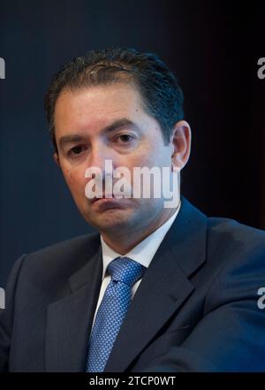 Madrid, 10/31/2013. Intervista con il CEO di Banco Popular, Francisco Gómez Martín. Foto: De San Bernardo ARCHDC. Crediti: Album / Archivo ABC / Eduardo San Bernardo Foto Stock