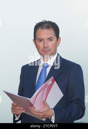 Madrid, 10/31/2013. Intervista con il CEO di Banco Popular, Francisco Gómez Martín. Foto: De San Bernardo ARCHDC. Crediti: Album / Archivo ABC / Eduardo San Bernardo Foto Stock