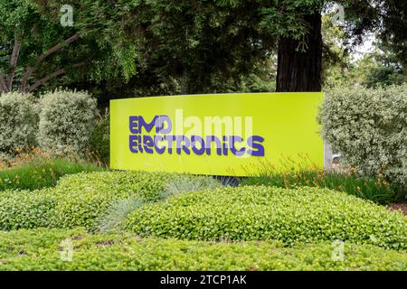 EMD Electronics firma fuori dall'ufficio dell'azienda a San Jose, California, USA Foto Stock