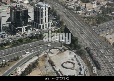 06/03/2005. Madrid. Vista aerea della città.- in the Image.- incrocio sud M-30- Menendezalvaro.-Ave. Crediti: Album / Archivo ABC / José María Barroso Foto Stock