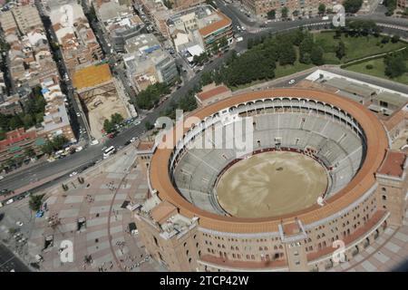 06/03/2005. Madrid. Vista aerea della città. Nell'immagine: L'arena Las Ventas. Crediti: Album / Archivo ABC / José María Barroso Foto Stock