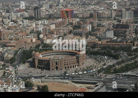 06/03/2005. Madrid. Vista aerea della città. Nell'immagine: L'arena Las Ventas. Crediti: Album / Archivo ABC / José María Barroso Foto Stock