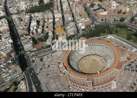 06/03/2005. Madrid. Vista aerea della città. Nell'immagine: L'arena Las Ventas. Crediti: Album / Archivo ABC / José María Barroso Foto Stock