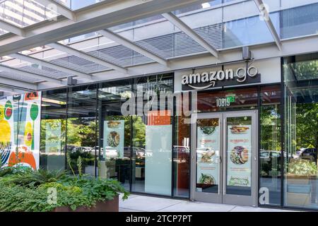 Un negozio Amazon Go a Seattle, Washington, USA Foto Stock