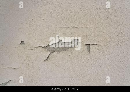 Pelare vecchia vernice su una facciata fatiscente nella città vecchia di Stralsund, in Germania Foto Stock