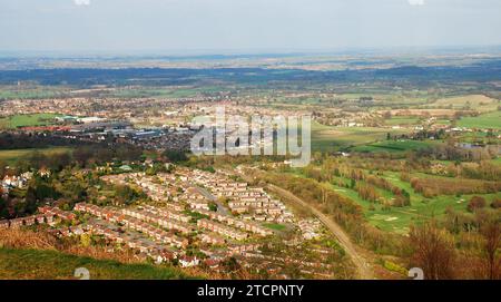 Malvern, Worcestershire dall'alto Foto Stock