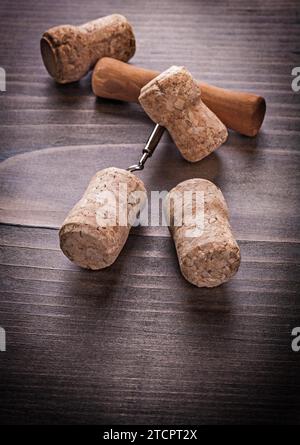 Tappi e cavatappi da champagne Foto Stock