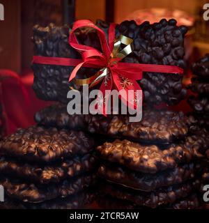 Aacherner Printen, prodotto a indicazione geografica protetta, Mercatino di Natale, Aquisgrana, Renania settentrionale-Vestfalia, Germania Foto Stock