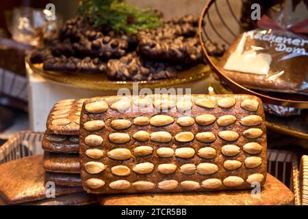 Aacherner Printen, prodotto a indicazione geografica protetta, Mercatino di Natale, Aquisgrana, Renania settentrionale-Vestfalia, Germania Foto Stock