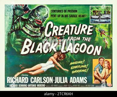 Creature from the Black Lagoon (Universal International, 1954) Richard Carlson, Julia Adams - poster del film vintage degli anni '1950 - horror - fantascienza - mostro Foto Stock