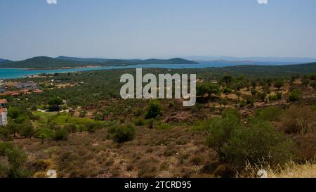 Ayvalik, il distretto di Ayvalık e l'isola Cunda (Alibey), situata sulla costa dell'Egeo della costa occidentale della Turchia. Distretto di Ayvalik di Balikesir. Foto Stock