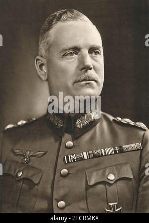 Feldmaresciallo Wilhelm Keitel (nato il 22 settembre 1882 - morto il 16 ottobre 1946), fu capo dell'alto comando delle forze armate tedesche durante la seconda guerra mondiale La sua posizione lo pose al centro del processo decisionale militare, coordinando le operazioni dell'esercito, della marina e dell'aeronautica. Foto Stock