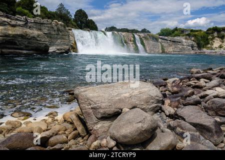 Cascate di Maruia, fiume Maruia, Shenandoah, Tasman, Isola del Sud, nuova Zelanda Foto Stock