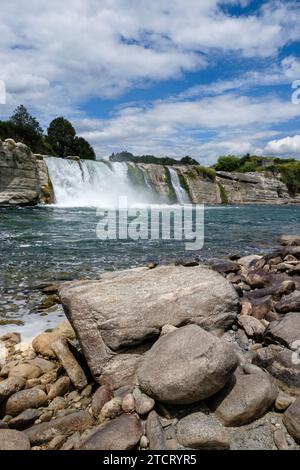 Cascate di Maruia, fiume Maruia, Shenandoah, Tasman, Isola del Sud, nuova Zelanda Foto Stock