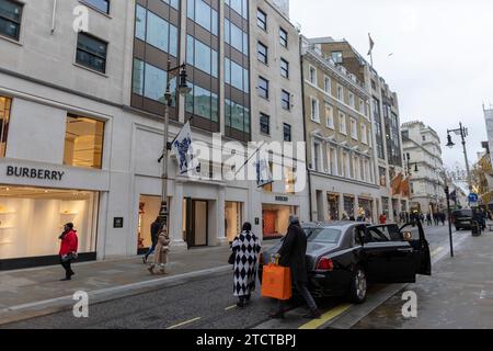 Old Bond Street, Mayfair, centro di Londra, Inghilterra, Regno Unito Foto Stock