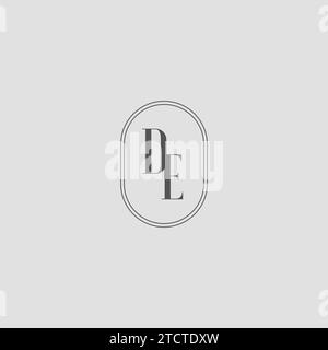 Monogramma iniziale DE wedding logo design grafica vettoriale Illustrazione Vettoriale