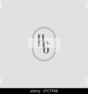 Grafica vettoriale del logo del monogramma iniziale del matrimonio HG Illustrazione Vettoriale