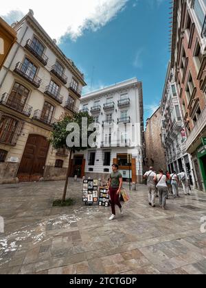 Valencia, Spagna - 3 settembre 2022: Vista dalle splendide strade di Valencia, panorama urbano generale. Foto Stock