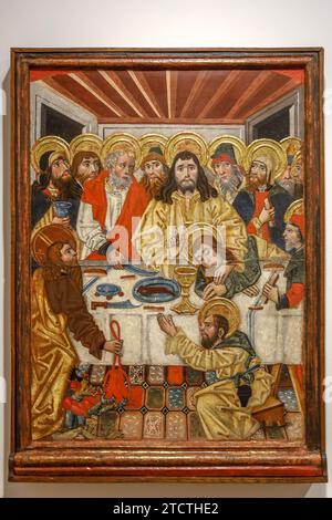 Museo Maricel, Sitges, Spagna Maestro del figlio (attribuito), ultima cena, Catalogna, fine XV secolo, tempera su tavola Foto Stock