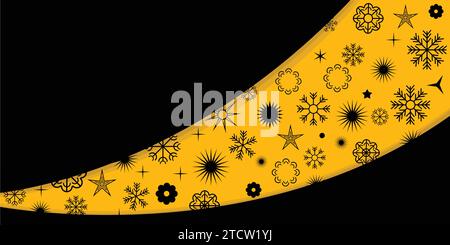 Elegante sfondo vettoriale con sfondo a fiocchi di neve dorati Illustrazione Vettoriale