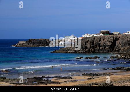 Playa del Castillo, El Cotillo, Fuerteventura, Isole Canarie, Spagna. Foto Stock