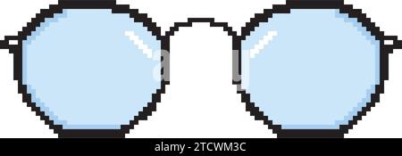 Occhiali colorati pixelati Icon Vector Illustrazione Vettoriale
