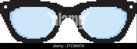 Occhiali colorati pixelati Icon Vector Illustrazione Vettoriale