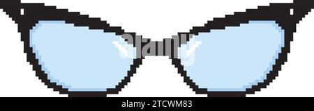 Occhiali colorati pixelati Icon Vector Illustrazione Vettoriale