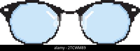 Occhiali colorati pixelati Icon Vector Illustrazione Vettoriale