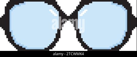 Occhiali colorati pixelati Icon Vector Illustrazione Vettoriale