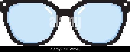 Occhiali colorati pixelati Icon Vector Illustrazione Vettoriale