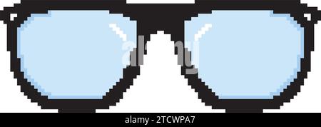 Occhiali colorati pixelati Icon Vector Illustrazione Vettoriale