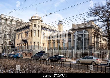 St Petersburg, Russia - 12 febbraio 2023: Splendido edificio in stile Liberty settentrionale. Ex residenza di Mathilde Kschessinska, ora Mus Foto Stock