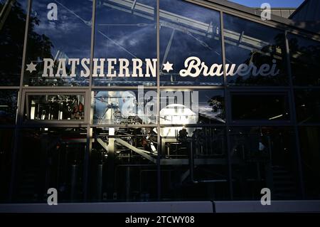 Fabbrica di birra Ratsherrn ad Amburgo, Germania Foto Stock